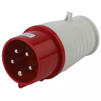 вилка силовая кабельная ЭРА 3Р+Е+N 16А 380В IP44 красный