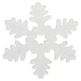 витраж Прозрачная снежинка 10,7х10,7см ПВХ белая