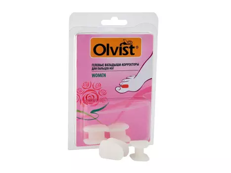 вкладыши-корректоры OLVIST для пальцев ног, гелевые