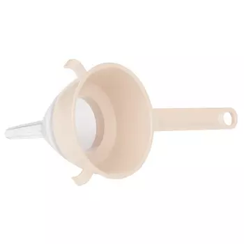 воронка 13см с ситом бежевая пластик