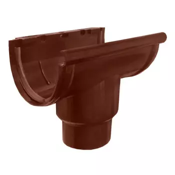 воронка желоба центральная универсальная d80/100мм коричневая