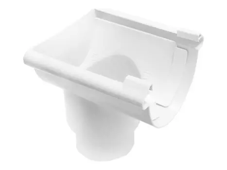 воронка желоба торцевая ПВХ Murol 80/100мм белая