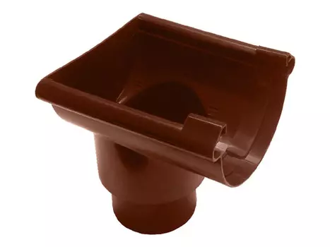 воронка желоба торцевая ПВХ Murol 80/100мм коричневая