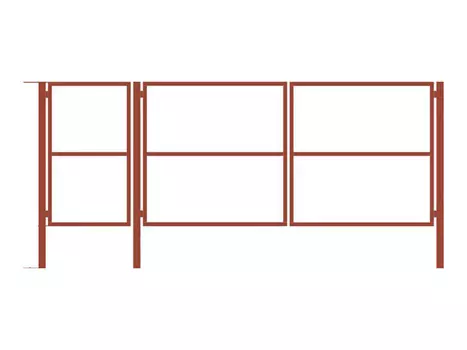 ворота с калиткой 1,5х3,5м