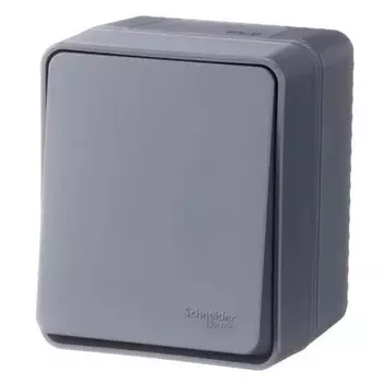 выключатель 1-клавишный Atlas Design Profi54 антрацит