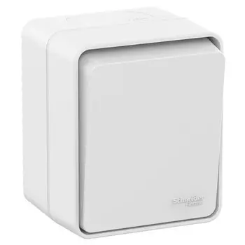 выключатель 1-клавишный Atlas Design Profi54 белый