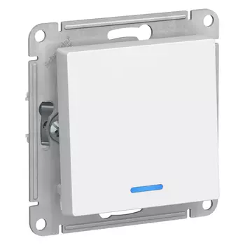 выключатель 1-клавишный Atlas Design с/и белый