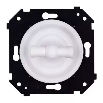 выключатель 1-клавишный BIRONI Шедель 10А белый матовый