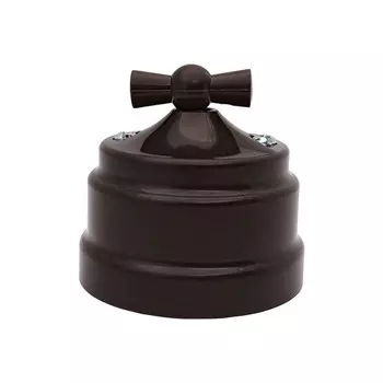 выключатель 1-клавишный BYLECTRICA Ретро поворотный шоколад