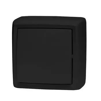 выключатель 1-клавишный DRESDEN 10А черный