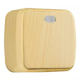 выключатель 1-клавишный EKF Минск 10А с/и светлое дерево