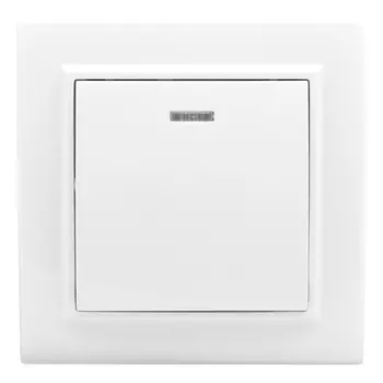 выключатель 1-клавишный EKF Минск 10А с индикатором, белый