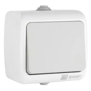 выключатель 1-клавишный EKF Мурманск 10А IP54, серый