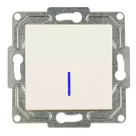 выключатель 1-клавишный GUNSAN Eqona с/и крем