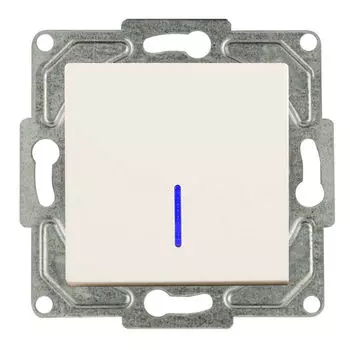 выключатель 1-клавишный GUNSAN Eqona с/и крем