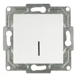 выключатель 1-клавишный GUNSAN Eqona с индикацией белый