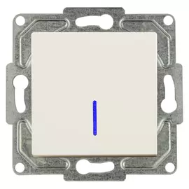 выключатель 1-клавишный GUNSAN Eqona с индикацией крем