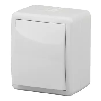 выключатель 1-клавишный ЭРА Эксперт IP54 белый