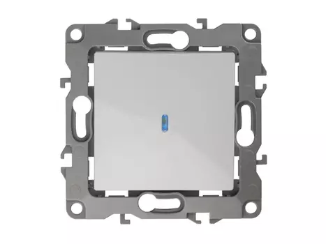 выключатель 1-клавишный ЭРА серия 12 с индикацией белый