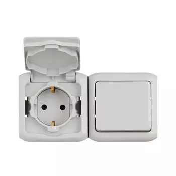 выключатель 1-клавишный LEGRAND Quteo IP44 серый