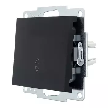 переключатель 1- клавишный LEZARD Vesna проходной чёрный бархат