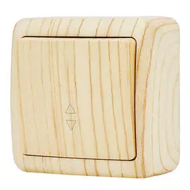 выключатель 1-клавишный LEZARD Viola проходной белёный дуб