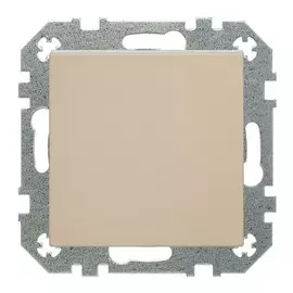 выключатель 1-клавишный LIREGUS Retro пруж. матовый крем