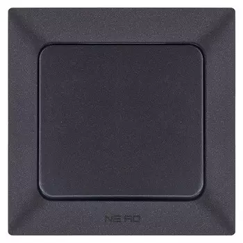 выключатель 1-клавишный NE-AD Aras металлик черный