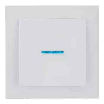 выключатель 1-клавишный NILSON Touran Naturel с индикатором, белый