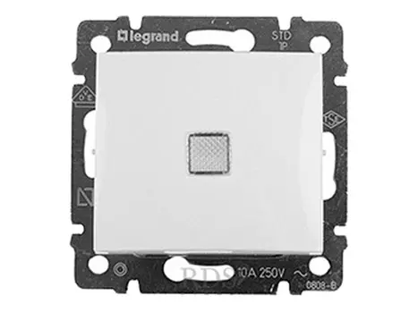 выключатель 1-клавишный с подсветкой Valena Белый