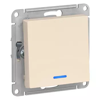 выключатель 1-клавишный SCHNEIDER ELECTRIC Atlas Design 10А с/и бежевый