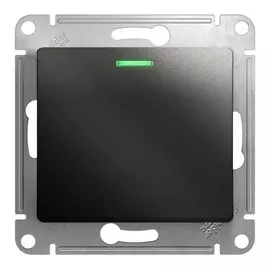 выключатель 1-клавишный SCHNEIDER ELECTRIC Glossa 10А с/и антрацит