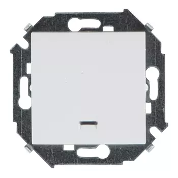 выключатель 1-клавишный SIMON серия 15 с индикацией белый
