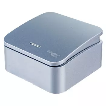 выключатель 1-клавишный SYSTEME ELECTRIC Blanca (cх.1) с/и 10А 250В алюминий