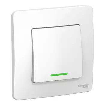 выключатель 1 клавишный SYSTEME ELECTRIC Blanca (cх.1) с/и 6А 250В белый