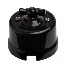 выключатель 2-клавишный BIRONI Лизетта черный