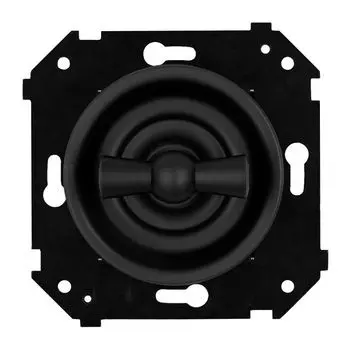 выключатель 2-клавишный BIRONI Шедель 10А черный матовый