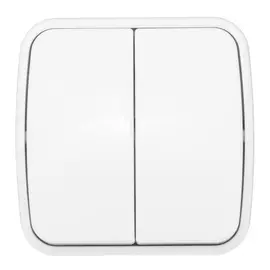 выключатель 2-клавишный EKF Минск 10А белый EGV10-023-10