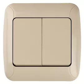 выключатель 2-клавишный GUNSAN Fantasy крем