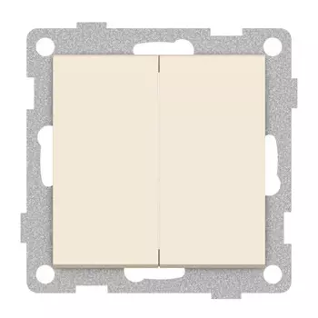 выключатель 2-клавишный GUSI Ugra бежевый