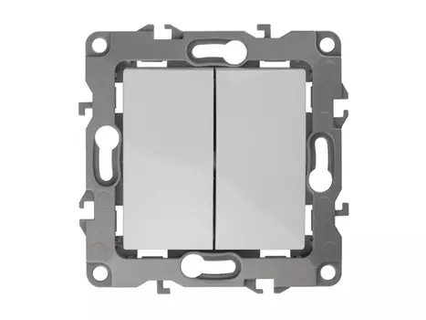 выключатель 2-клавишный ЭРА серия 12 белый