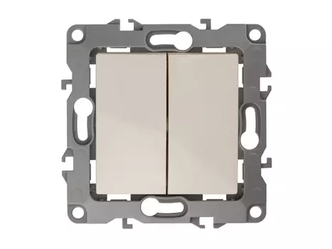 выключатель 2-клавишный ЭРА серия 12 слоновая кость