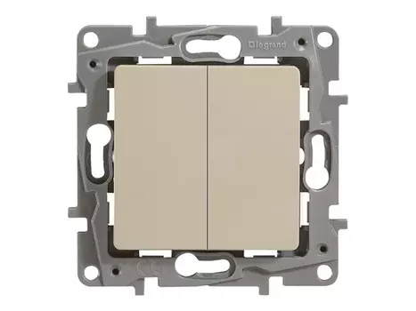 выключатель 2-клавишный LEGRAND Etika слоновая кость