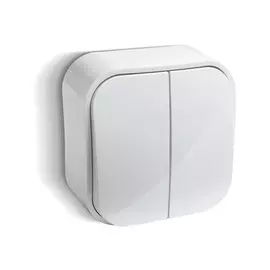 выключатель 2-клавишный LEGRAND Quteo белый