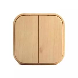 выключатель 2-клавишный LEGRAND Quteo дерево