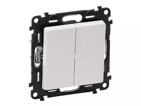 выключатель 2-клавишный LEGRAND Valena Life белый