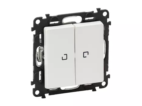 выключатель 2-клавишный LEGRAND Valena Life с индикацией белый