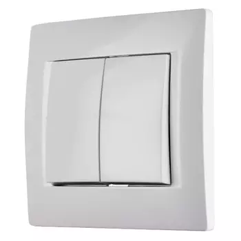 выключатель 2-клавишный LEZARD Karina белый