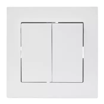 выключатель 2-клавишный LEZARD Vesna белый