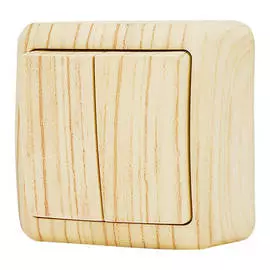 выключатель 2-клавишный LEZARD Viola белёный дуб